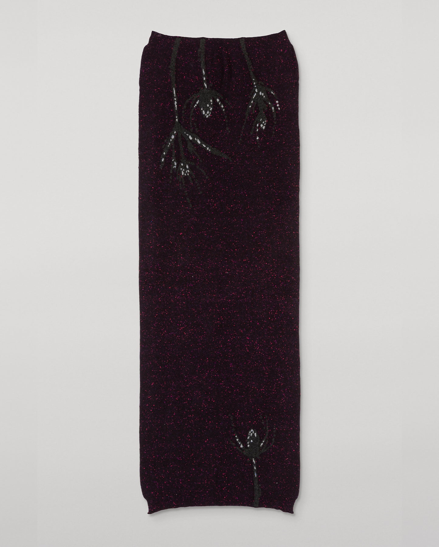 JOHNSTONS OF ELGIN CASHMERE DONEGAL INTARSIA WILD THISTLE WRAP DARK PURPLE 100% CASHMERE HAA03645JU1647ONE