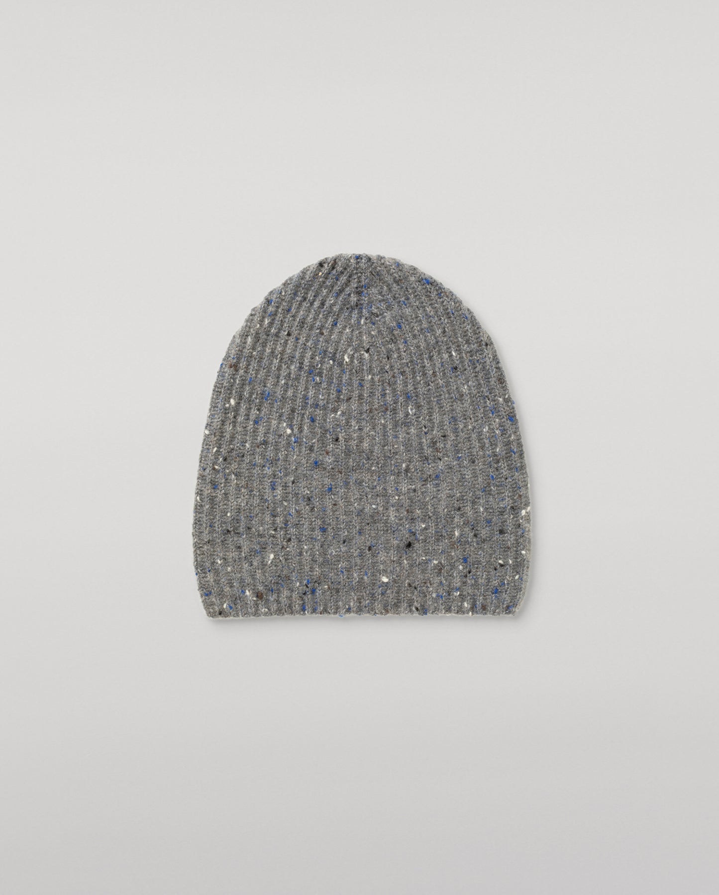 JOHNSTONS OF ELGIN CASHMERE DONEGAL TRAQUAIR RIBBED BEANIE GREY 100% CASHMERE HAE03643HA4270ONE