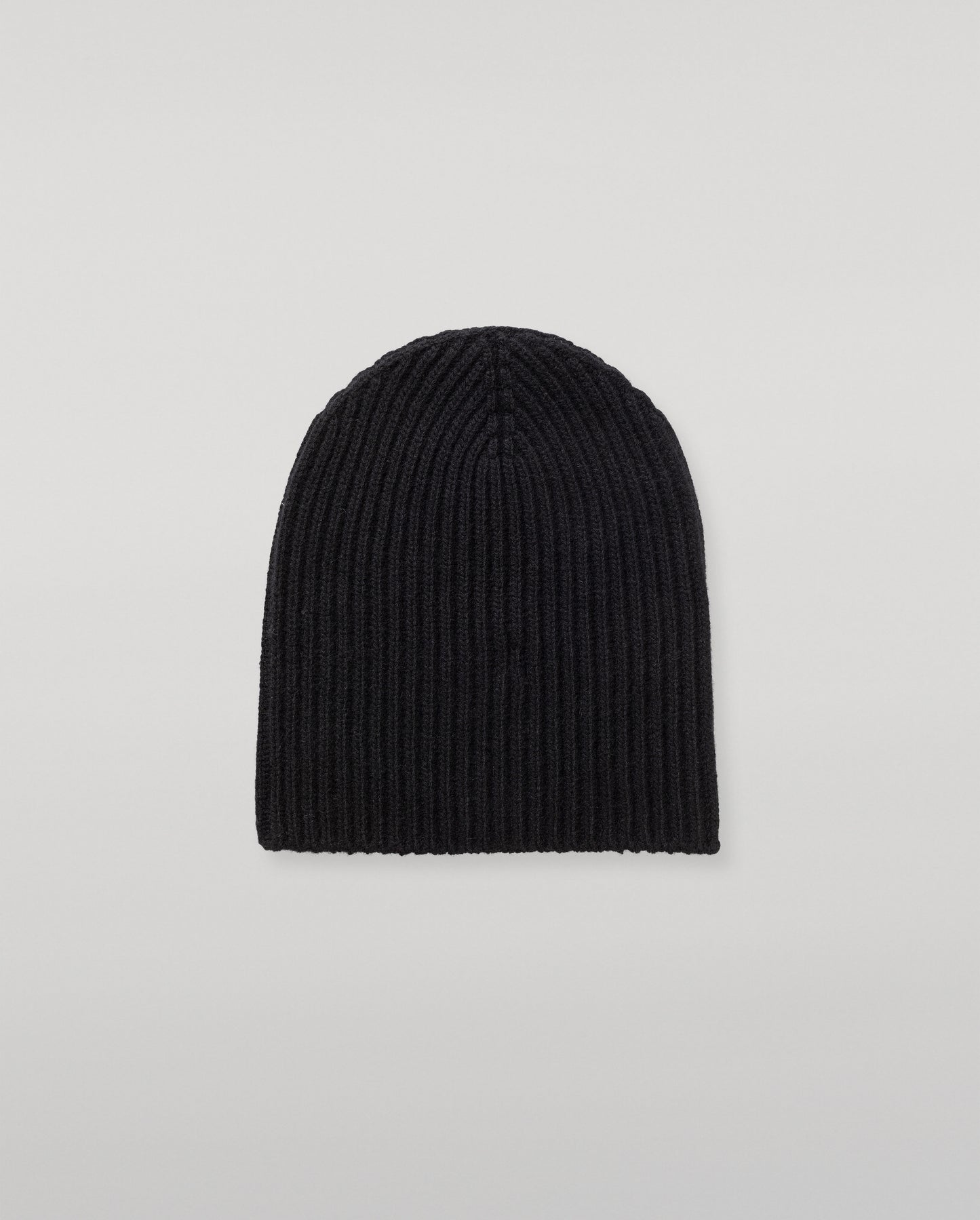 JOHNSTONS OF ELGIN CASHMERE RIBBED LOVAT BEANIE BLACK 100% CASHMERE HAY03614SA7210ONE