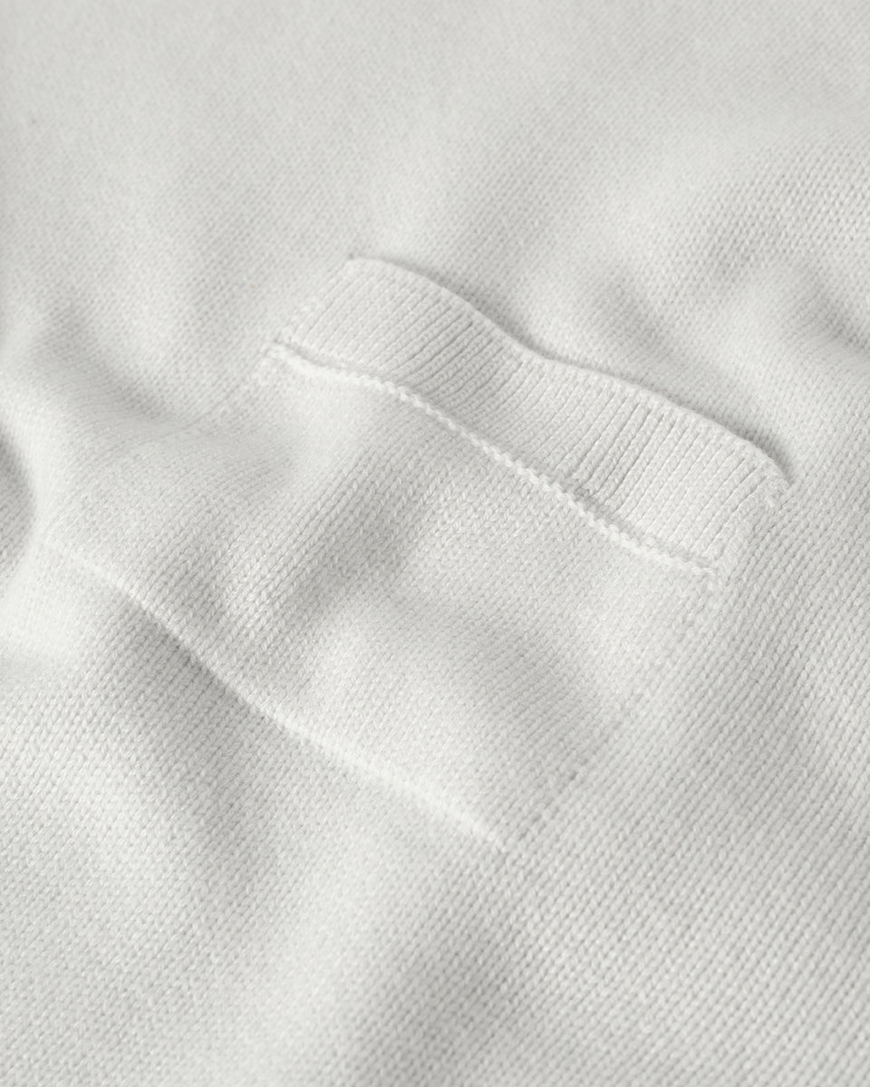 Johnstons of Elgin men's white cashmere sweater KAA05310HA0371