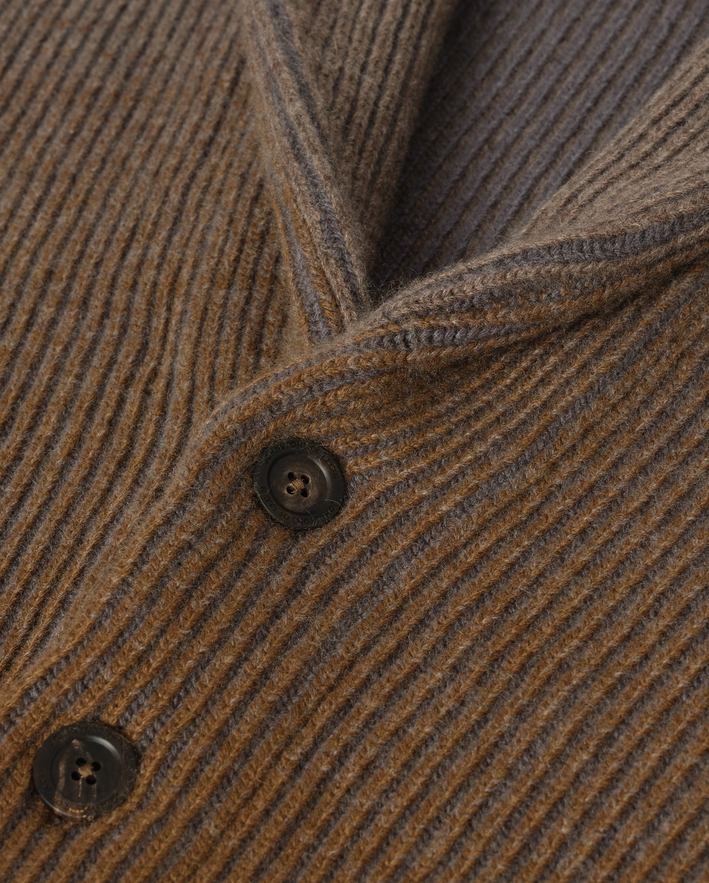 JOHNSTONS OF ELGIN PIONEER SHAWL CARDIGAN CASHMERE RIBBED OMBRE SHAWL COLLAR CARDIGAN - 6 PLY GREEN 100% CASHMERE KAA05750Q26319