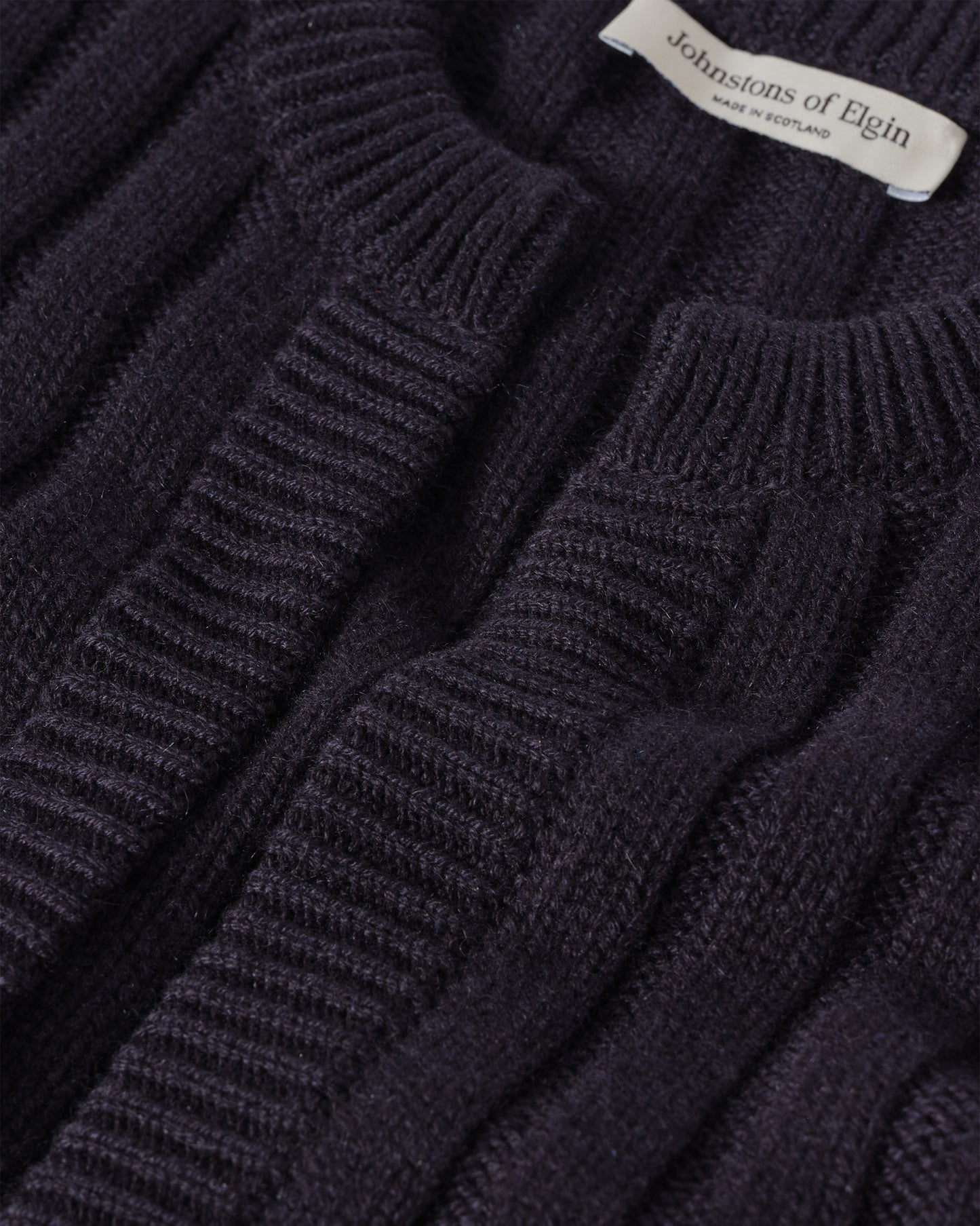 JOHNSTONS OF ELGIN WOMENS LECHT CREW CARDIGAN NAVY 100% CASHMERE KAC05790SD7666