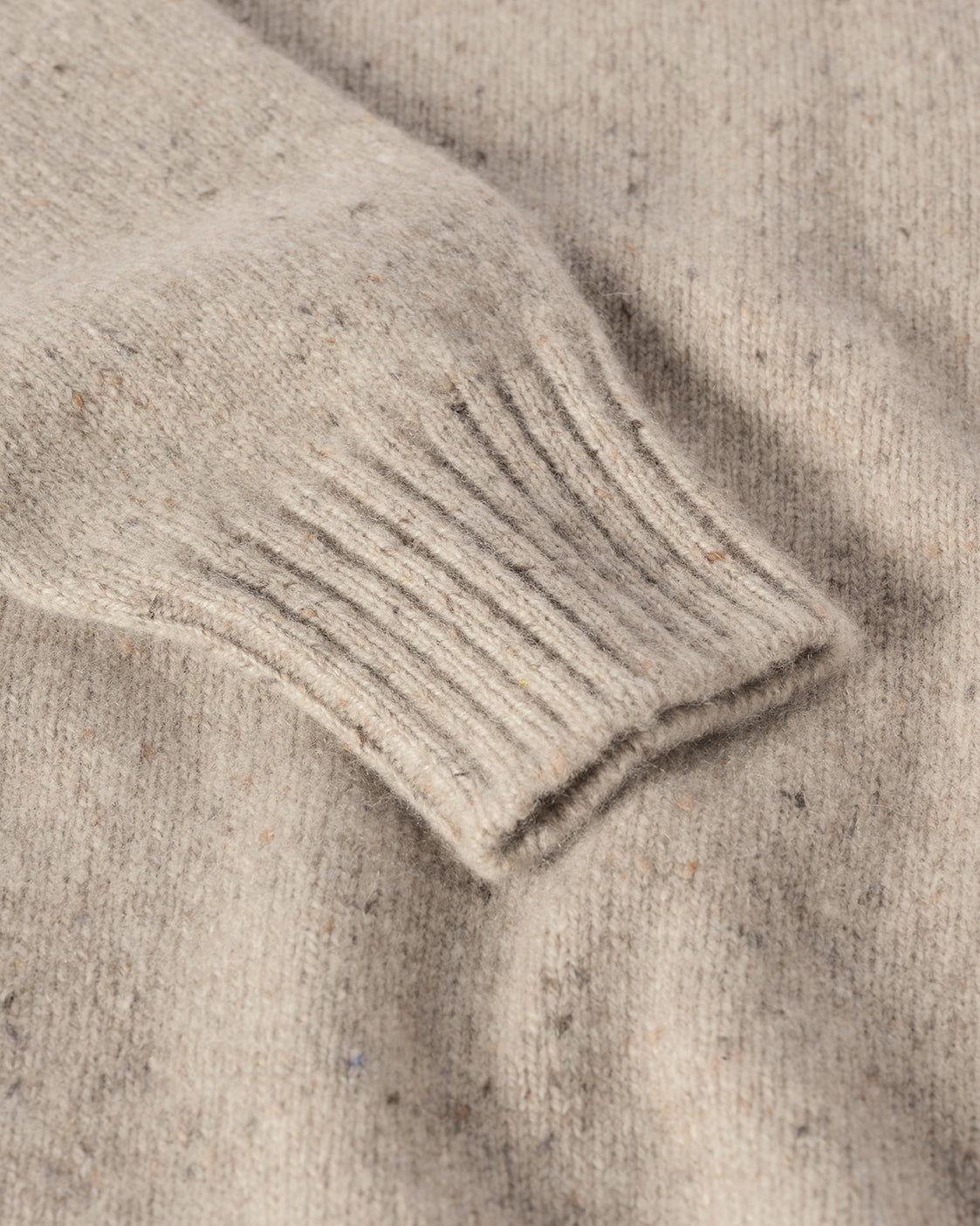 MacKintosh Roll Neck Natural Donegal Cashmere Jumper