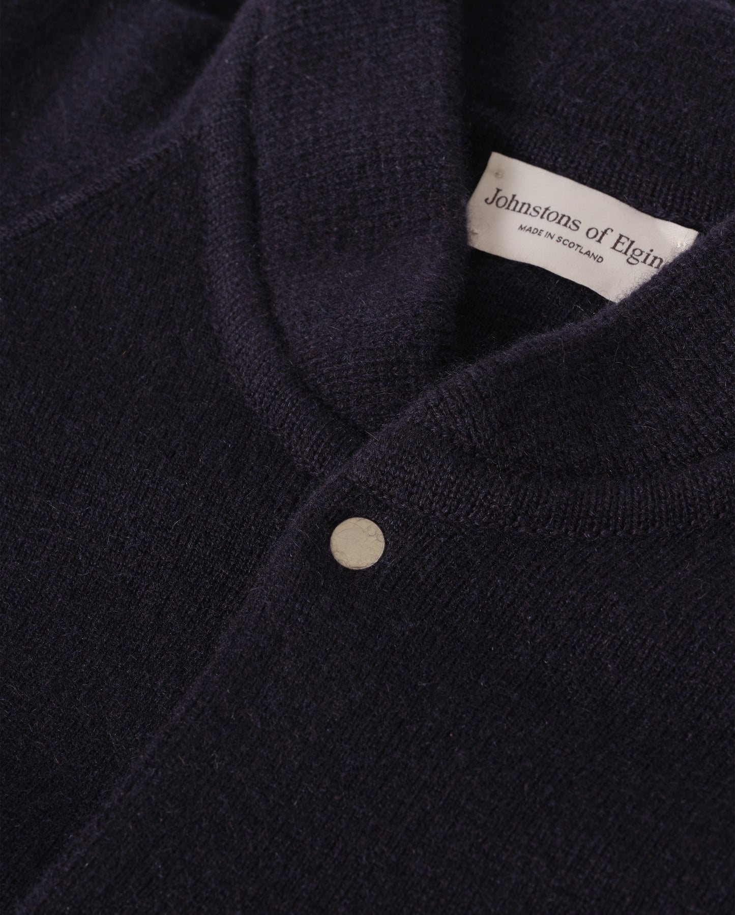 JOHNSTONS OF ELGIN KEPPIE BOMBER JACKET CASHMERE MILANO STITCH BOMBER JACKET - 2 PLY NAVY 100% CASHMERE KAP06008SD7666