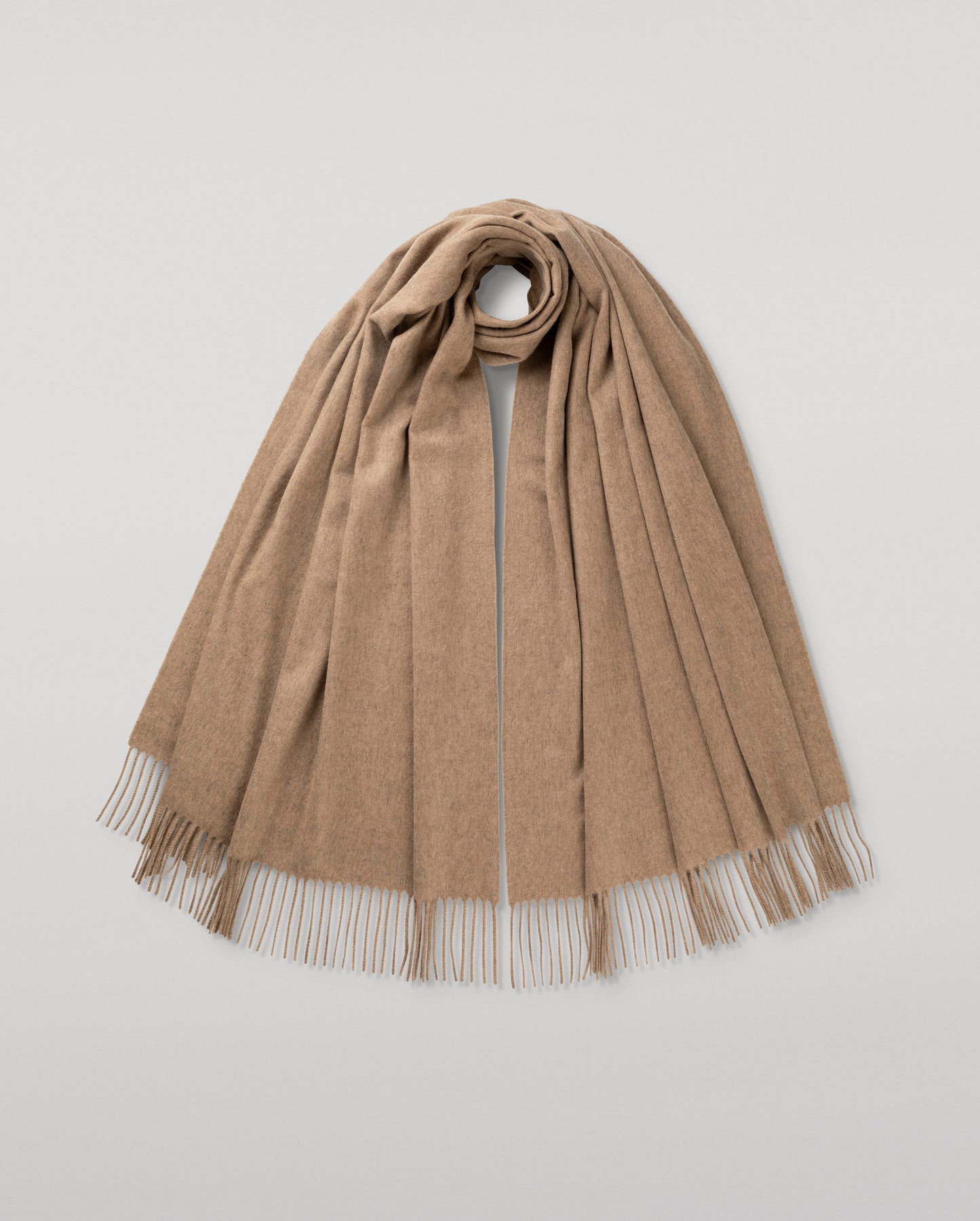 JOHNSTONS OF ELGIN CLASSIC CASHMERE STOLE LIGHT BROWN 100% CASHMERE WA000056HB0333ONE