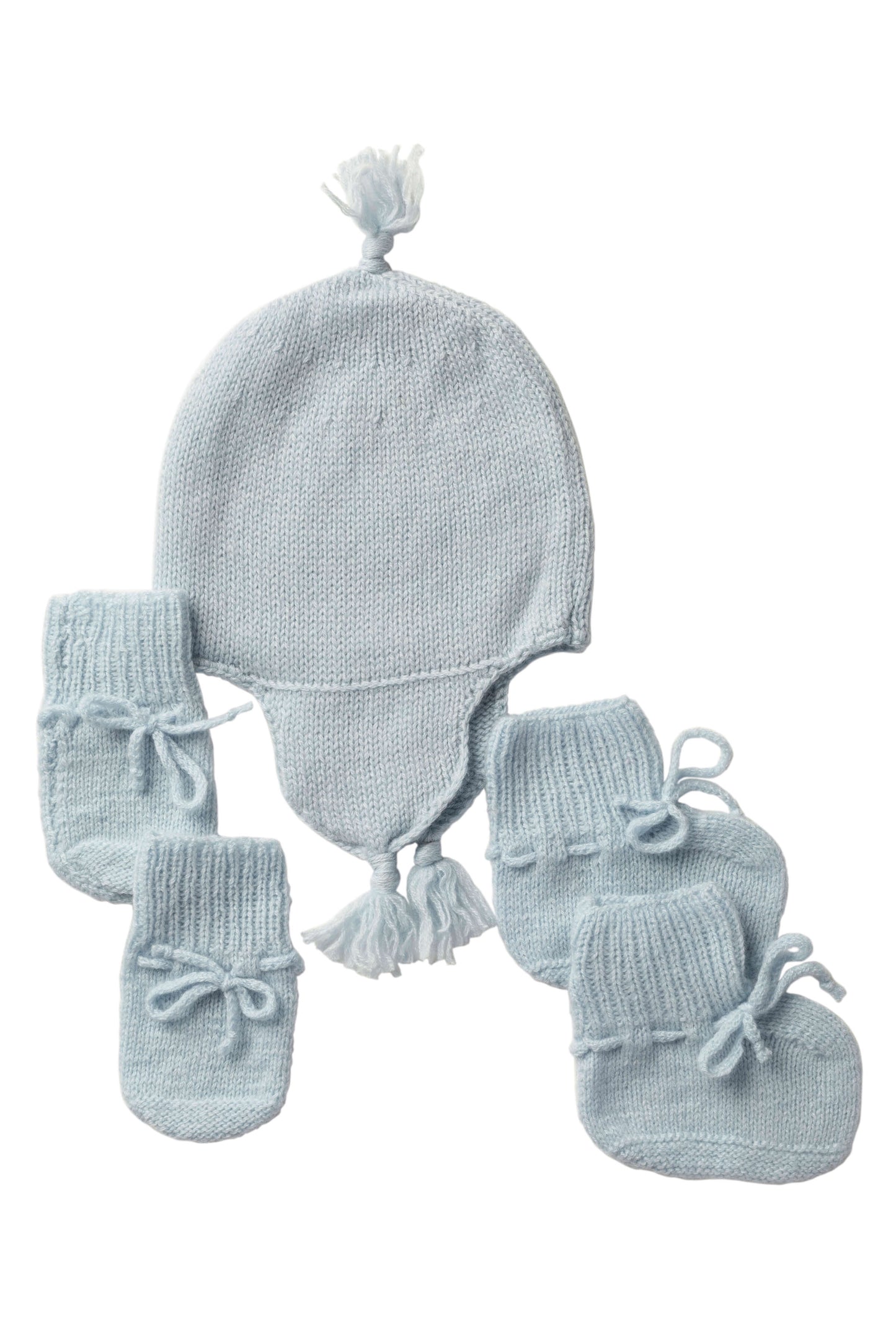 Johnstons of Elgin’s Baby's 1st Cashmere Accessories Gift Set in Powder Blue AW21GIFTSET20C