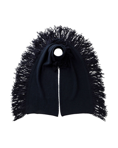 Johnstons of Elgin green and navy fringed cashmere scarf HAA03529Q25309ONE