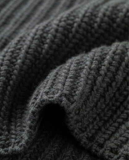 JOHNSTONS OF ELGIN CASHMERE LUXE COWIE RIB SNOOD WITH SHOULDER SPLIT GREY 100% CASHMERE HAB03312SA7216ONE
