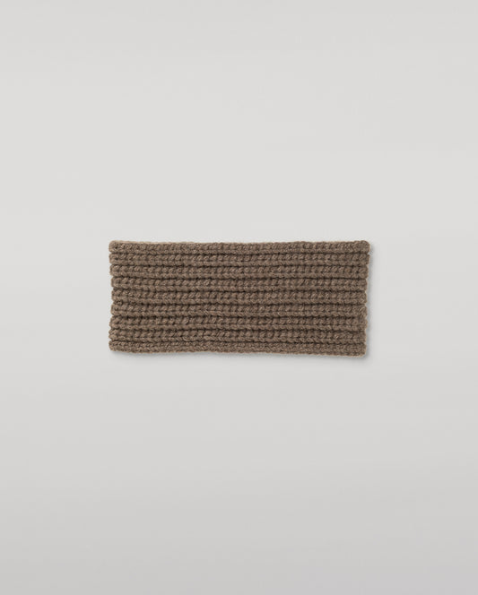 JOHNSTONS OF ELGIN CASHMERE RIBBED WHITTLE HEADBAND BROWN 100% CASHMERE HAB03647HB7128ONE