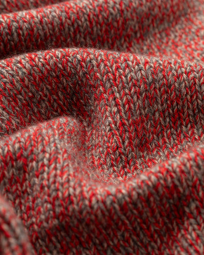 JOHNSTONS OF ELGIN CASHMERE MARL KEILL TRIANGLE SCARF RED 100% CASHMERE HAB03648007014ONE