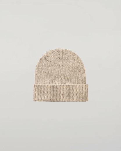 Johnstons of Elgin AW25 Knitted Accessories Cream Dun Donegal Cashmere Cream Beanie HAC03525006334ONE