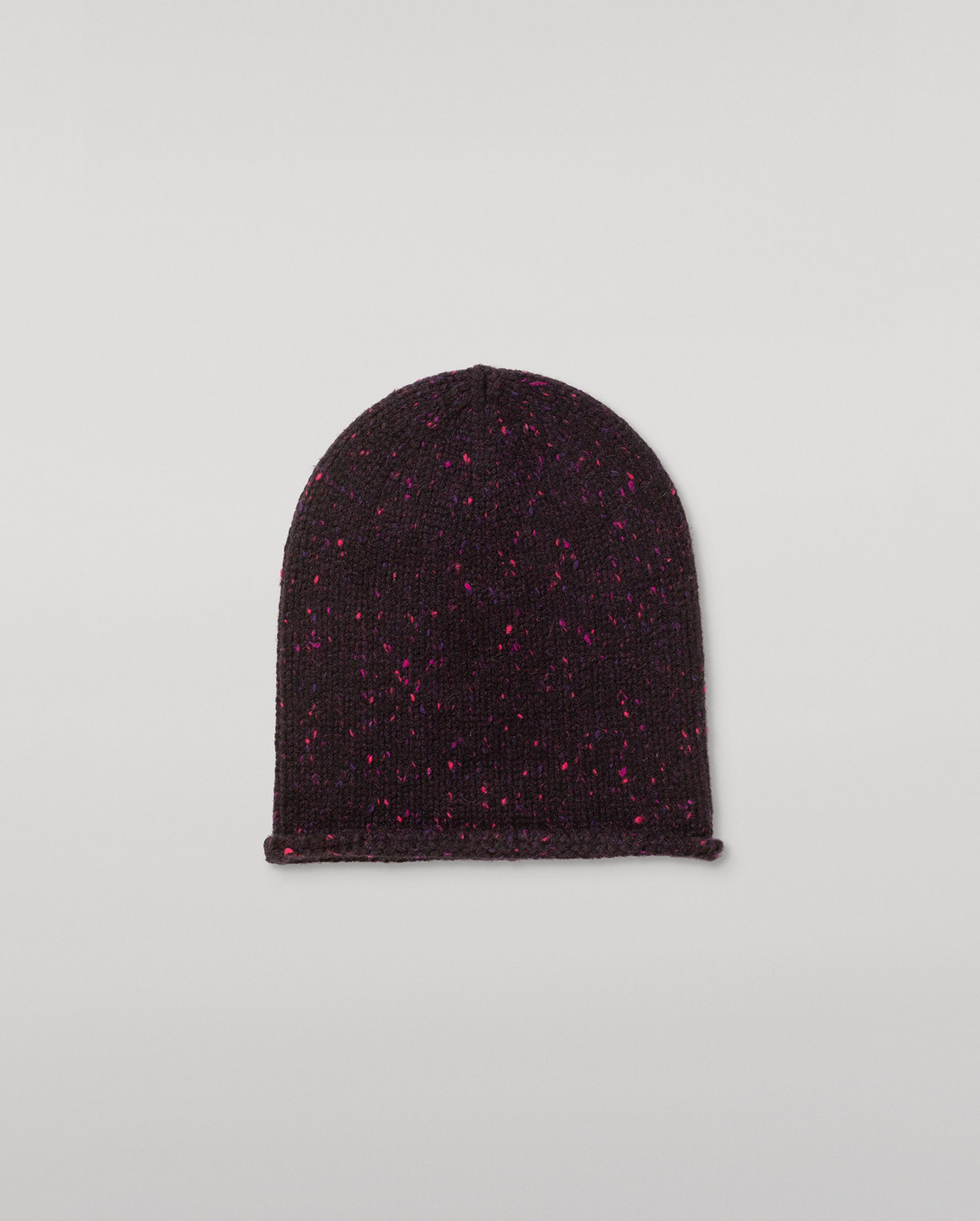 JOHNSTONS OF ELGIN CASHMERE DONEGAL TIREE BEANIE PURPLE 100% CASHMERE HAC03613HD7360ONE