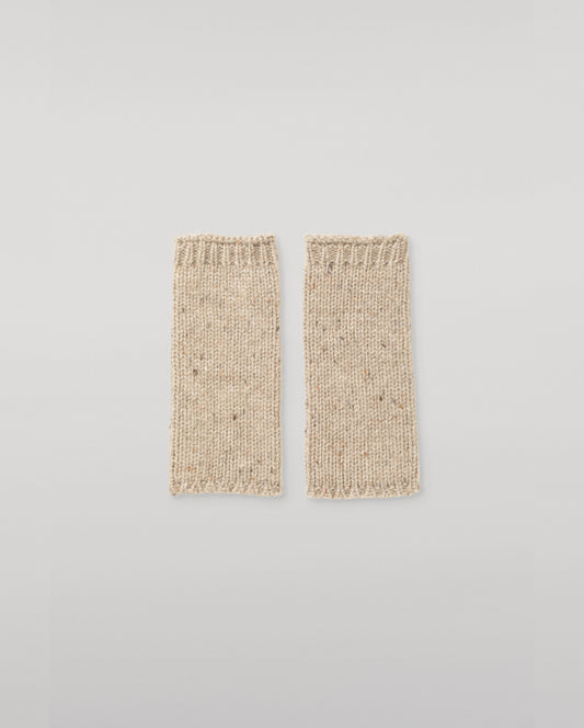 JOHNSTONS OF ELGIN DONEGAL CASHMERE TIREE WRISTWARMERS NATURAL 100% CASHMERE HAC03644HA0397ONE