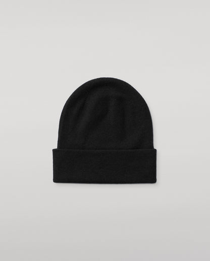 JOHNSTONS OF ELGIN BRAEMAR BLACK BEANIE IN 100% CASHMERE HAE02655SA7099ONE