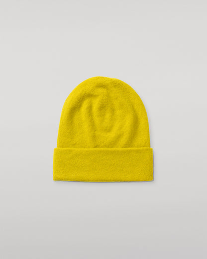 JOHNSTONS OF ELGIN CASHMERE BEANIE HAT 100% CASHMERE IN YELLOW HAE02655SC4716ONE