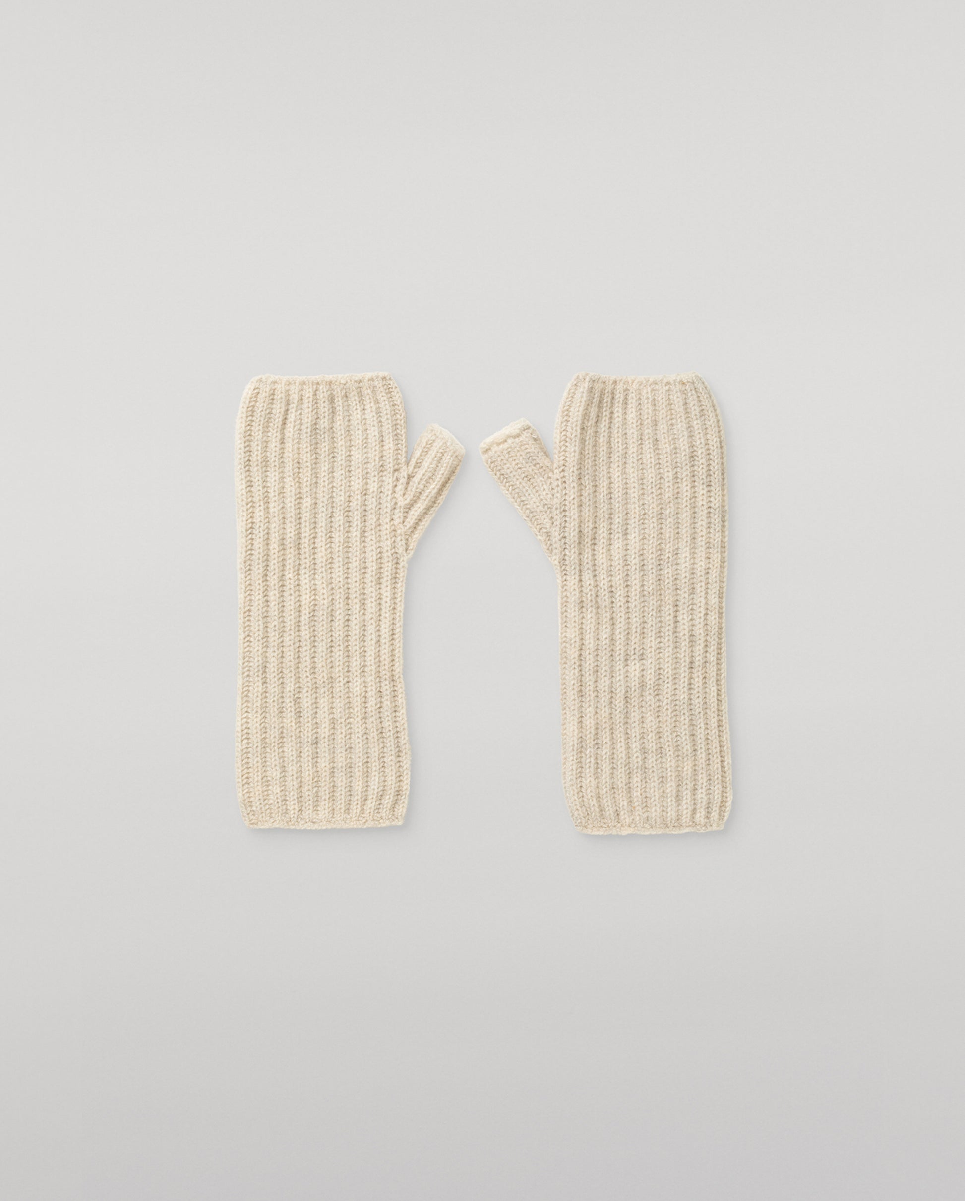 JOHNSTONS OF ELGIN CASHMERE RIBBED DELLA WRISTWARMERS NATURAL 100% CASHMERE HAE02681HA0402ONE