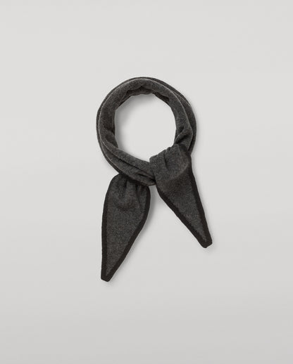 JOHNSTONS OF ELGIN CASHMERE GAUZY ANYA DIAMOND NECK TIE BLACK & GREY 100% CASHMERE HAE03431Q26237ONE