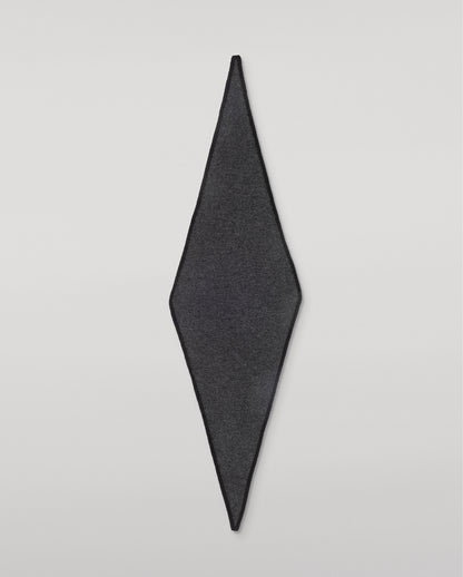 JOHNSTONS OF ELGIN CASHMERE GAUZY ANYA DIAMOND NECK TIE BLACK & GREY 100% CASHMERE HAE03431Q26237ONE