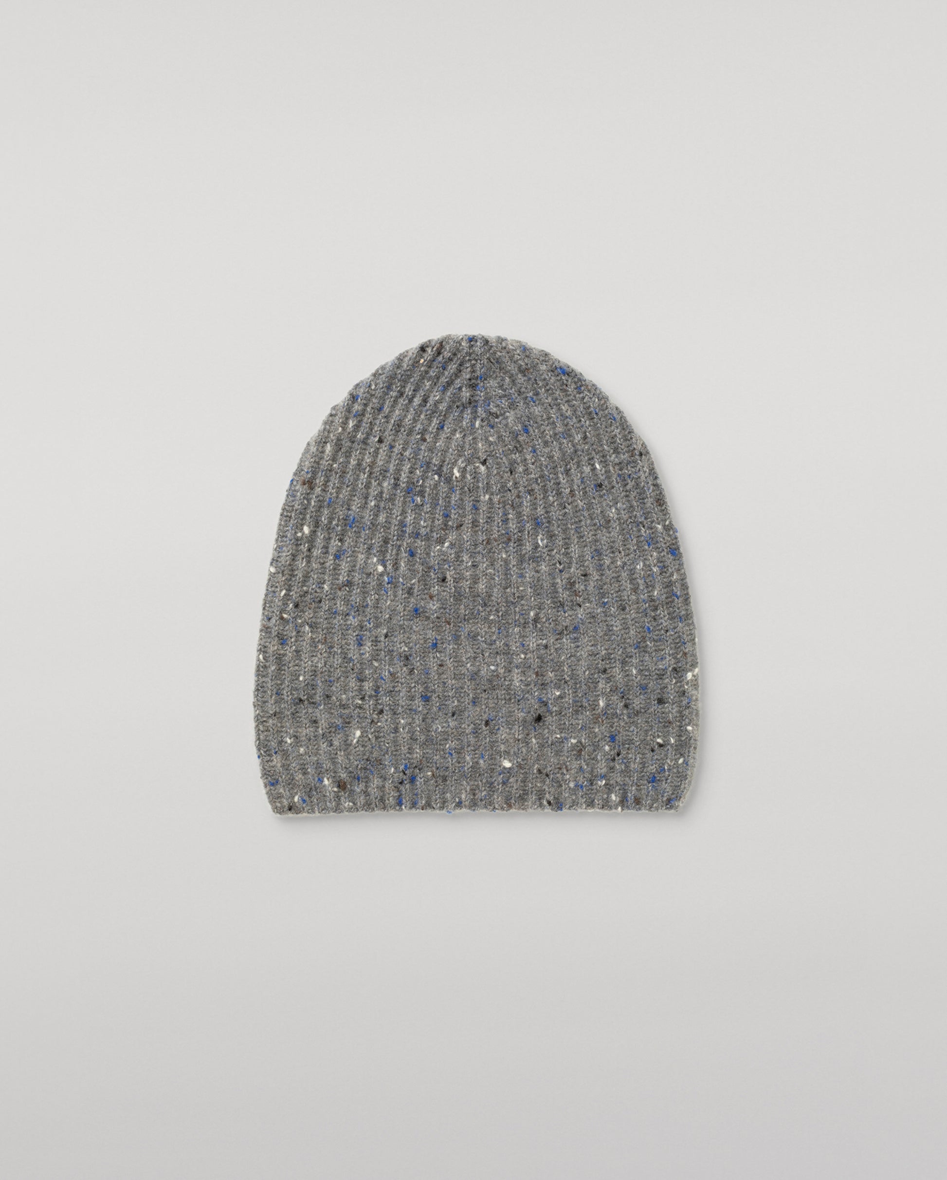 JOHNSTONS OF ELGIN CASHMERE DONEGAL TRAQUAIR RIBBED BEANIE GREY 100% CASHMERE HAE03643HA4270ONE
