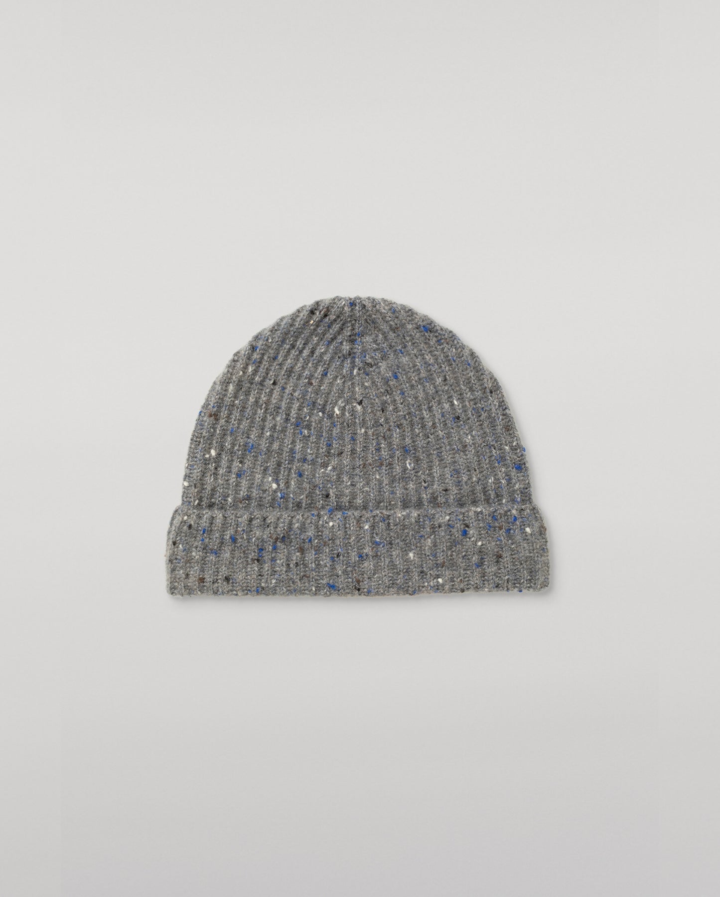 JOHNSTONS OF ELGIN CASHMERE DONEGAL TRAQUAIR RIBBED BEANIE GREY 100% CASHMERE HAE03643HA4270ONE