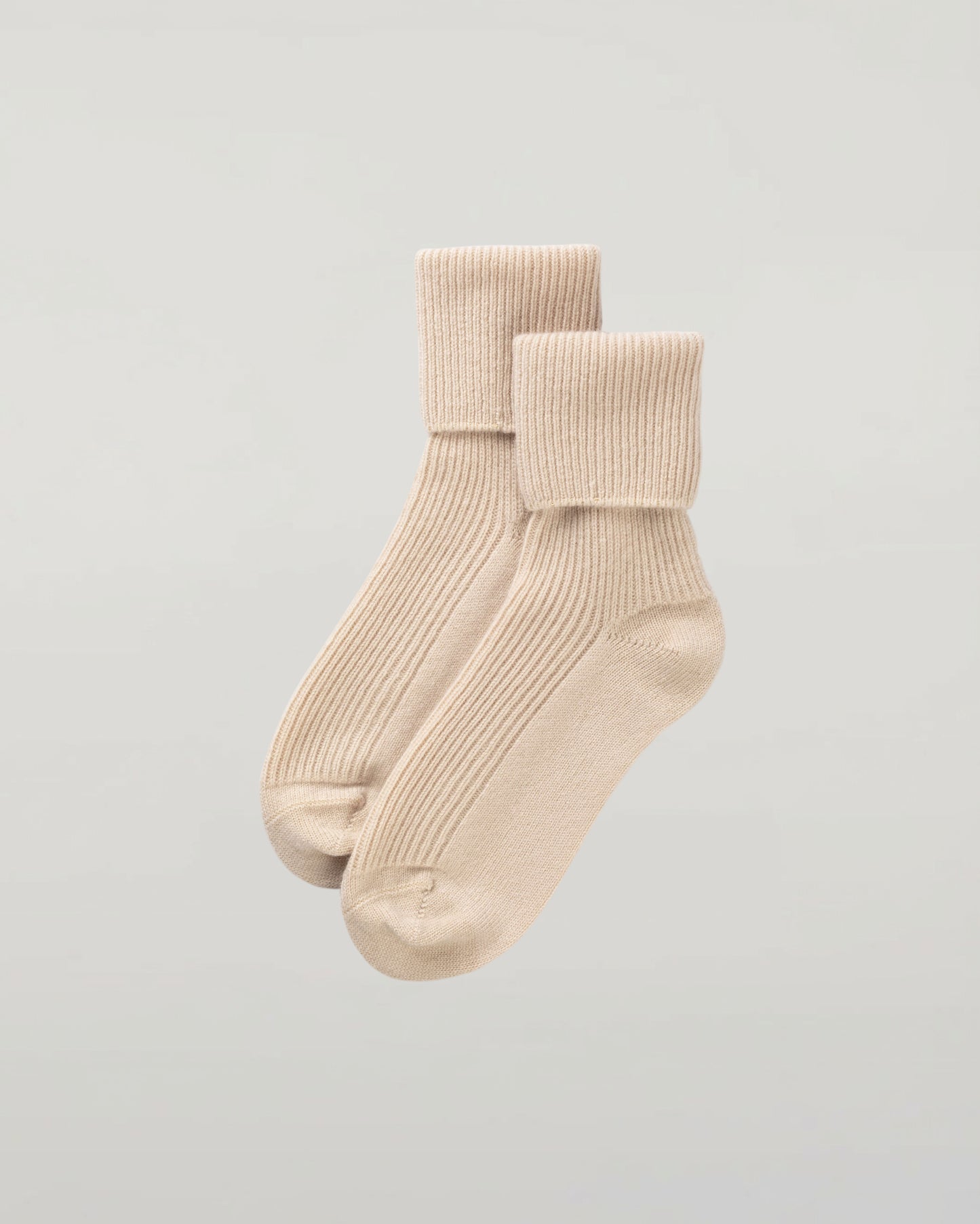 Johnstons of Elgin Knitted Accessories Camel Women's Cashmere Lounge Socks HAG02565SB0526ONE