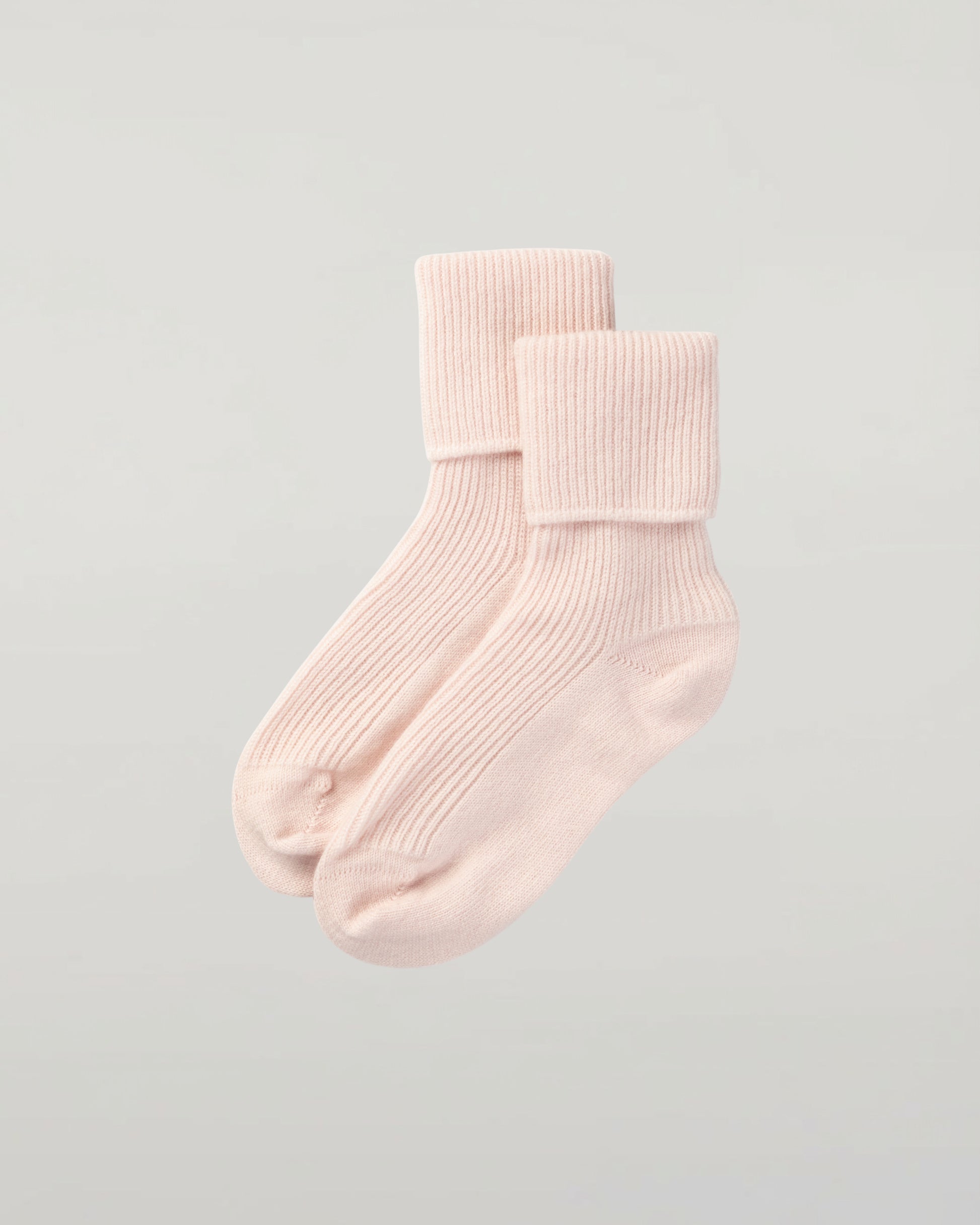 Johnstons of Elgin set of three pairs of cashmere socks in pastel colours on a light grey background 2025GIFTSET3A