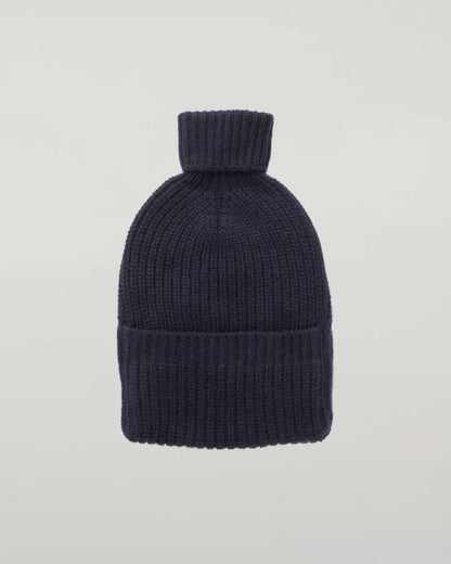 Johnstons of Elgin AW24 Knitted Accessory Dark Navy Cashmere Hot Water Bottle PA000062SD7286
