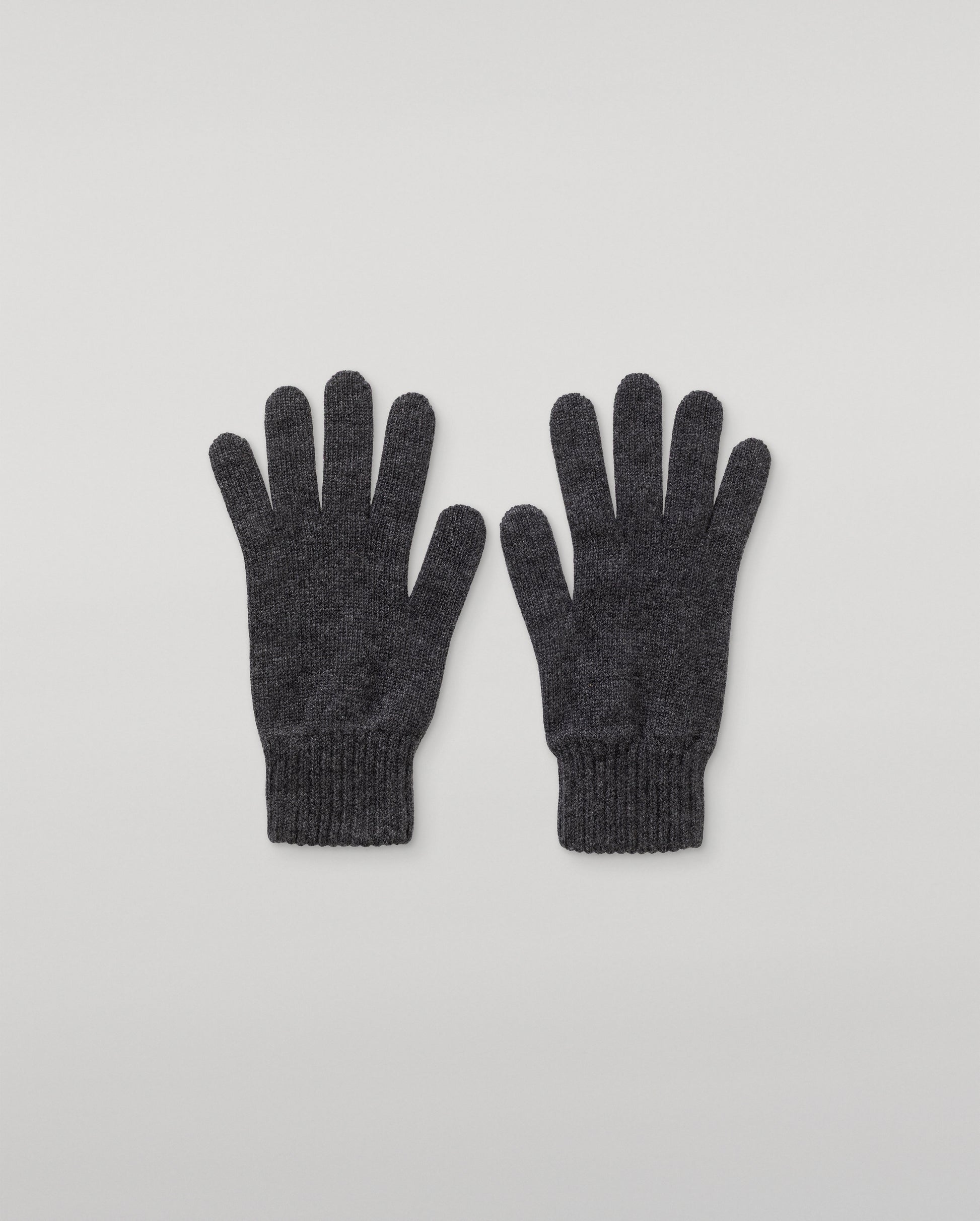 JOHNSTONS OF ELGIN MENS CASHMERE PATRICK JERSEY GLOVE DARK GREY 100% CASHMERE HAY01001HA7165ONE