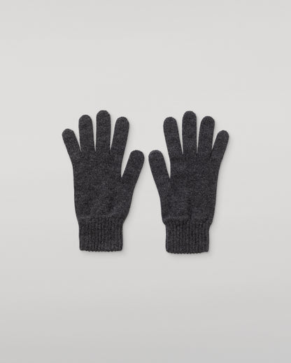 JOHNSTONS OF ELGIN MENS CASHMERE PATRICK JERSEY GLOVE DARK GREY 100% CASHMERE HAY01001HA7165ONE