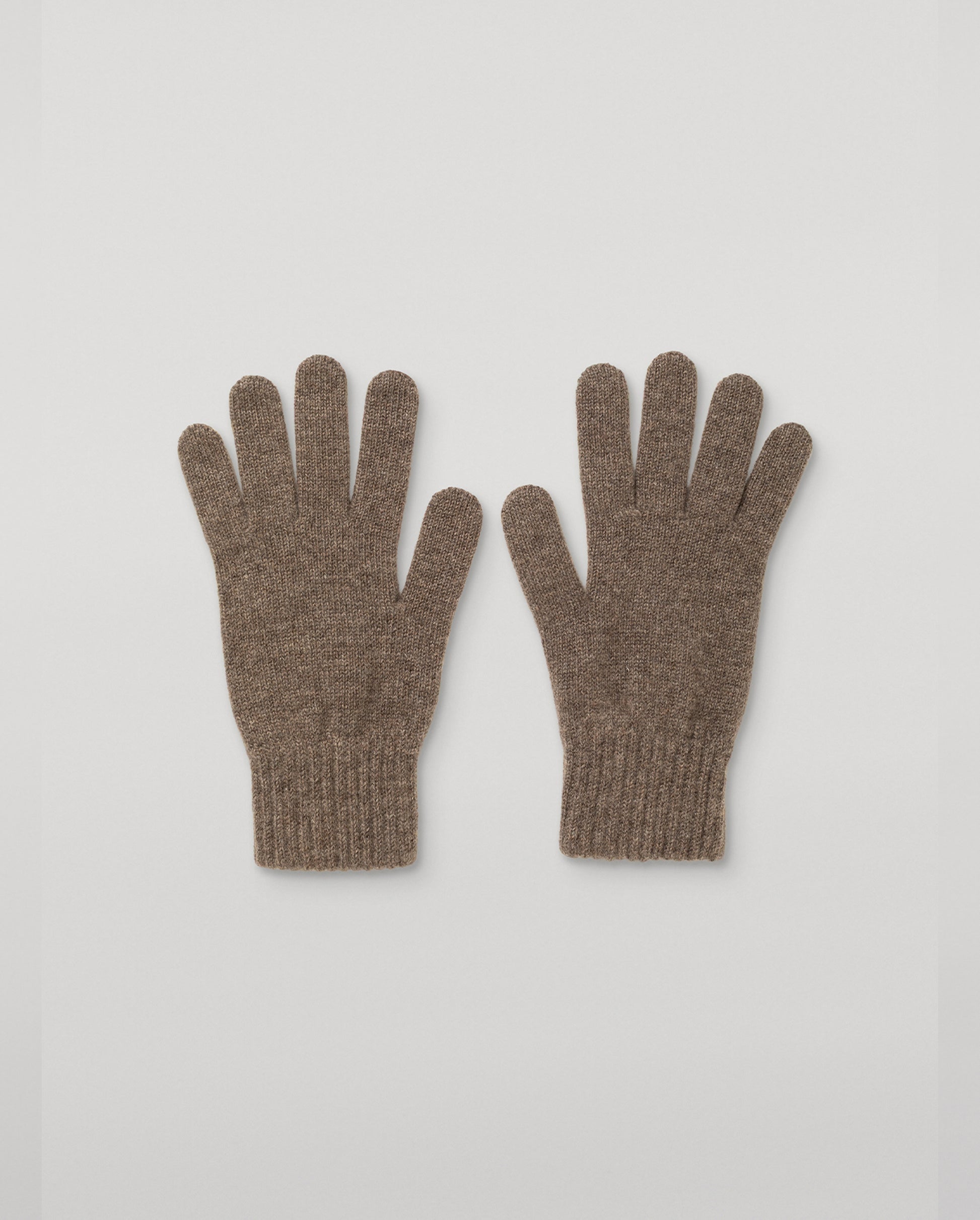 JOHNSTONS OF ELGIN MENS CASHMERE PATRICK JERSEY GLOVE BROWN 100% CASHMERE HAY01001HB7128ONE