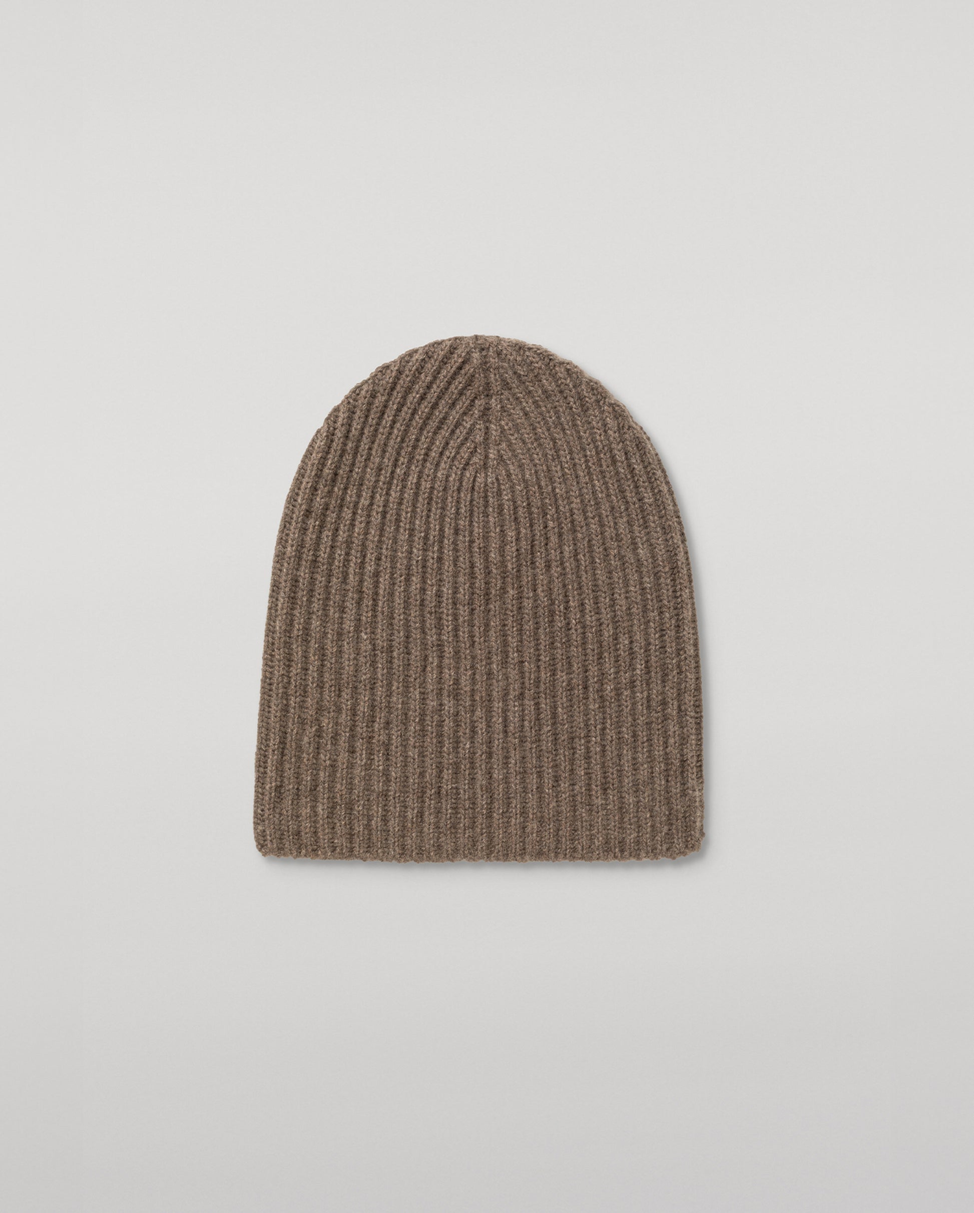 JOHNSTONS OF ELGIN CASHMERE RIBBED LOVAT BEANIE BROWN 100% CASHMERE HAY03614HB7128ONE