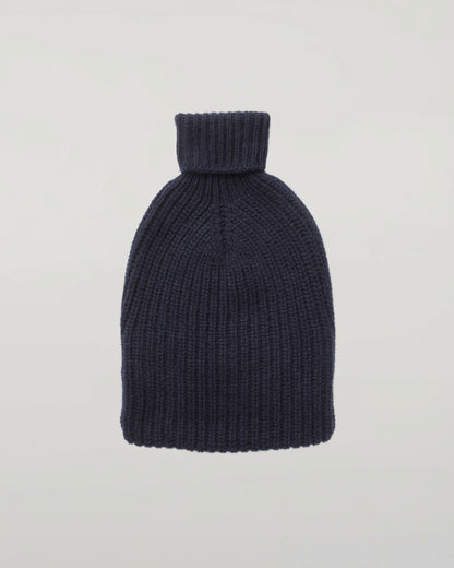Johnstons of Elgin AW24 Knitted Accessory Dark Navy Cashmere Hot Water Bottle PA000062SD7286