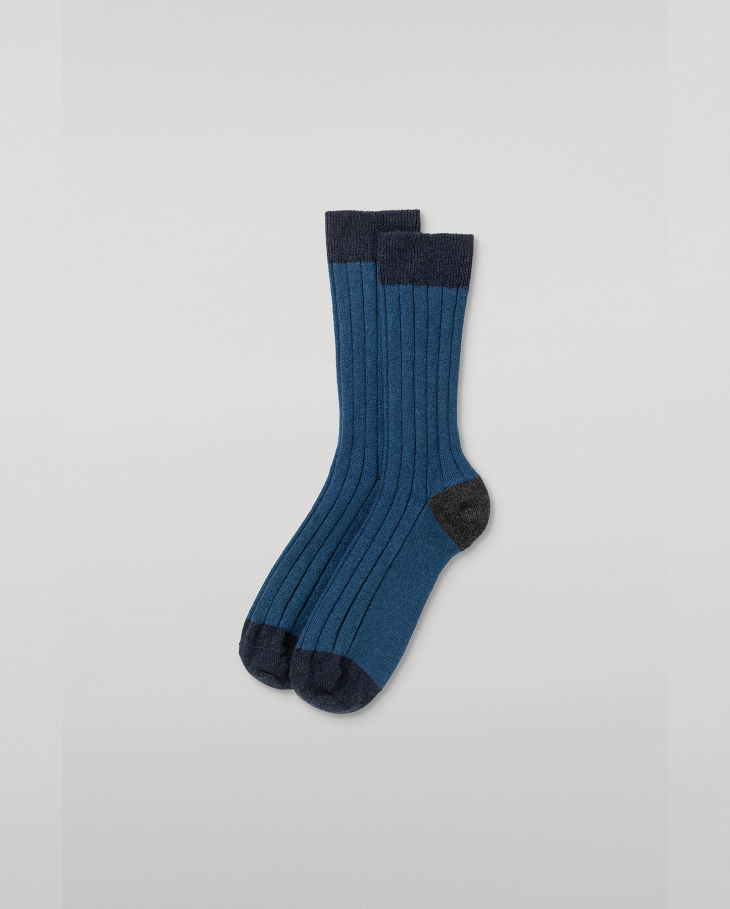 Alexander Colour Block Blue Men's Cashmere Socks