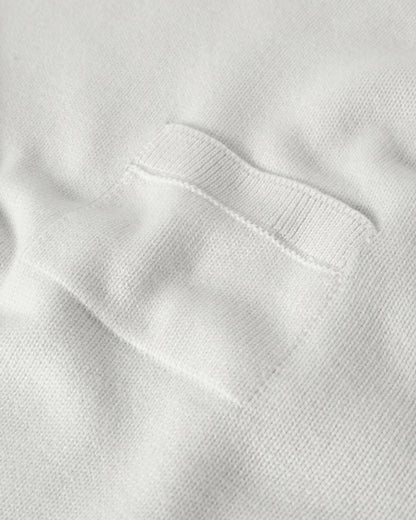 Johnstons of Elgin men's white cashmere sweater KAA05310HA0371