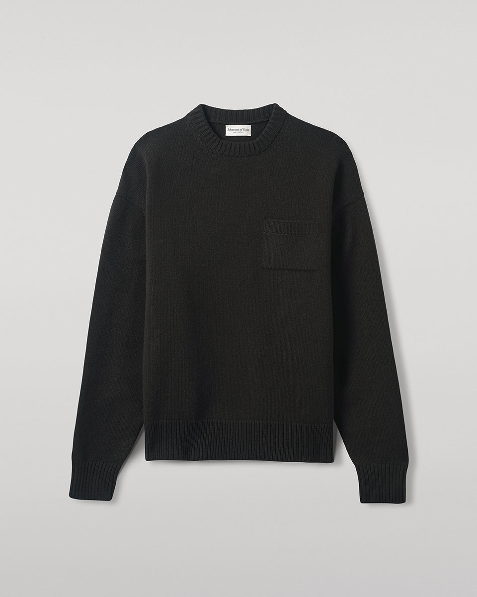 Johnstons of Elgin Men's Grey Cashmere Jumper KAA05310SC7330