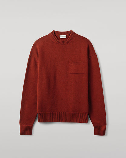 Johnstons of Elgin men's red cashmere sweater KAA05310SG4463