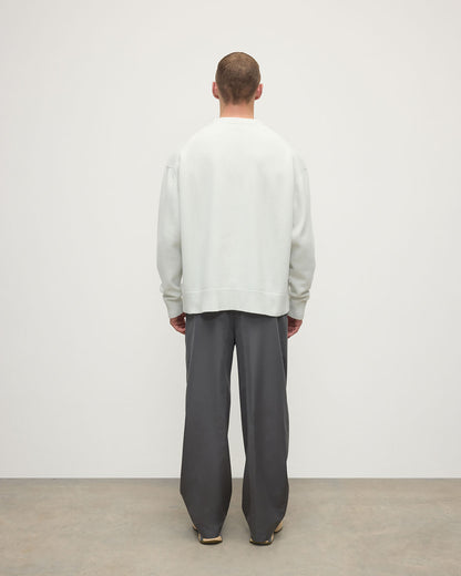 Johnstons of Elgin men's white cashmere sweater KAA05310HA0371
