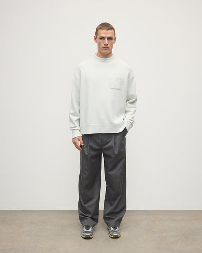 Johnstons of Elgin men's white cashmere sweater KAA05310HA0371