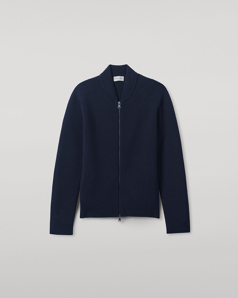 Johnstons of Elgin Men's Cashmere Milano Stitch Navy Jacket KAA05443SD7286