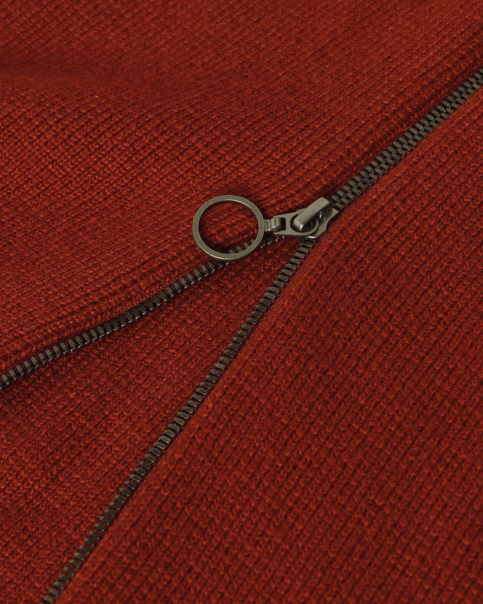 Johnstons of Elgin AW25 Women's Knitwear Oxblood A-Line Milano Red Cashmere Skirt Back View KAA05600SG4463
