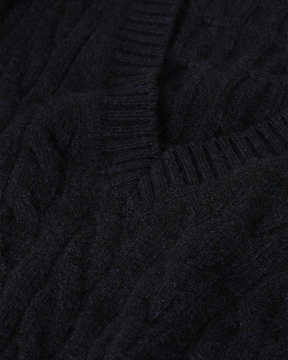WOMENS KYLESKU DEEP VEE SWEATER NAVY KAA05728HD7347