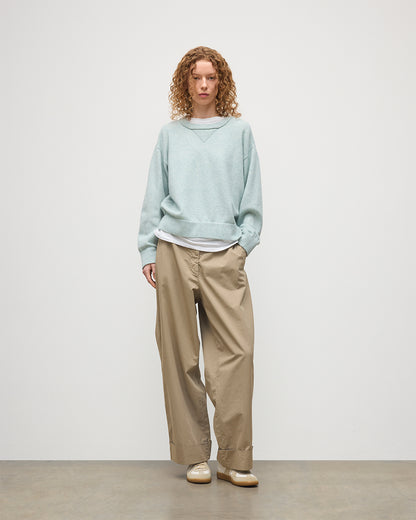 JOHNSTONS OF ELGIN WOMENS STELLA SWEATSHIRT LIGHT GREEN 100% CASHMERE KAA05770HC0047