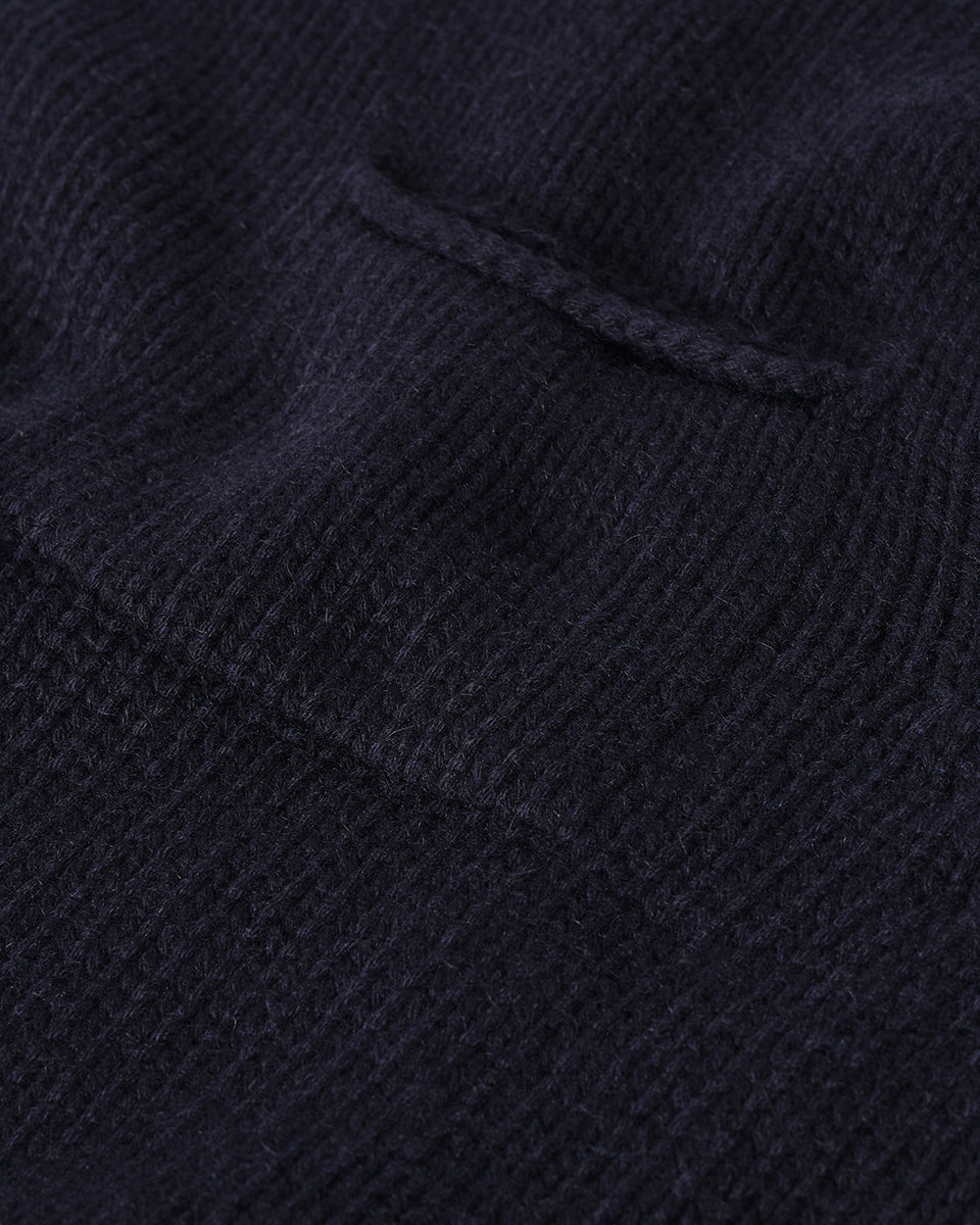 Johnstons of Elgin  Men's Knitwear Dark Navy Navy Cashmere Turtleneck Jumper KAB05484SD7666
