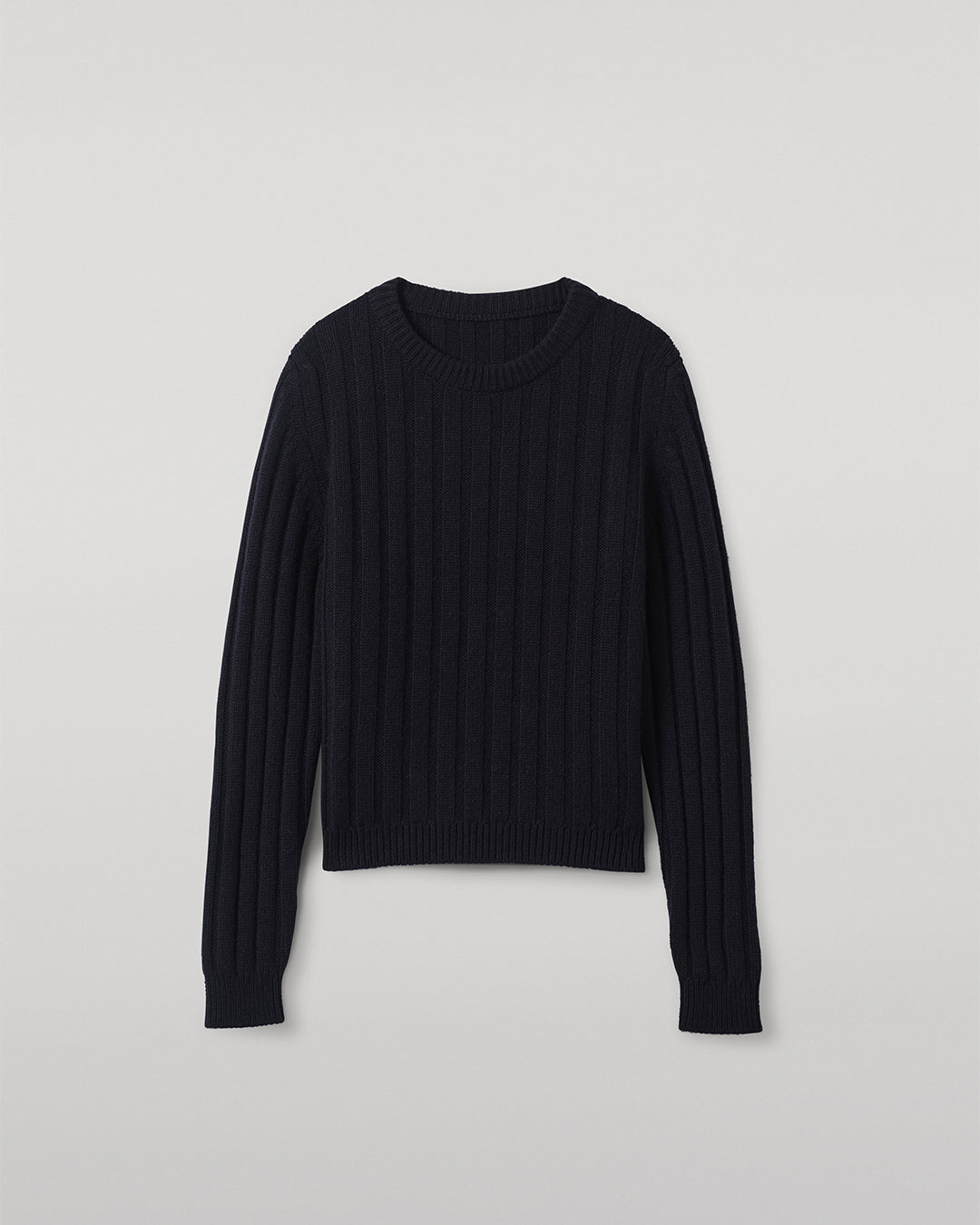 JOHNSTONS OF ELGIN WOMENS LECHT CREW SWEATER NAVY 100% CASHMERE KAC05706SD7666