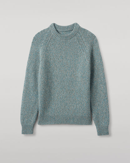 MENS FYFE CREW SWEATER BLUE 100% CASHMERE UAC05753006779
