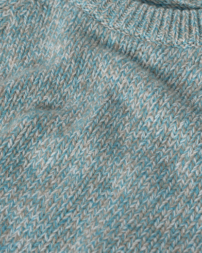 MENS FYFE CREW SWEATER BLUE 100% CASHMERE UAC05753006779