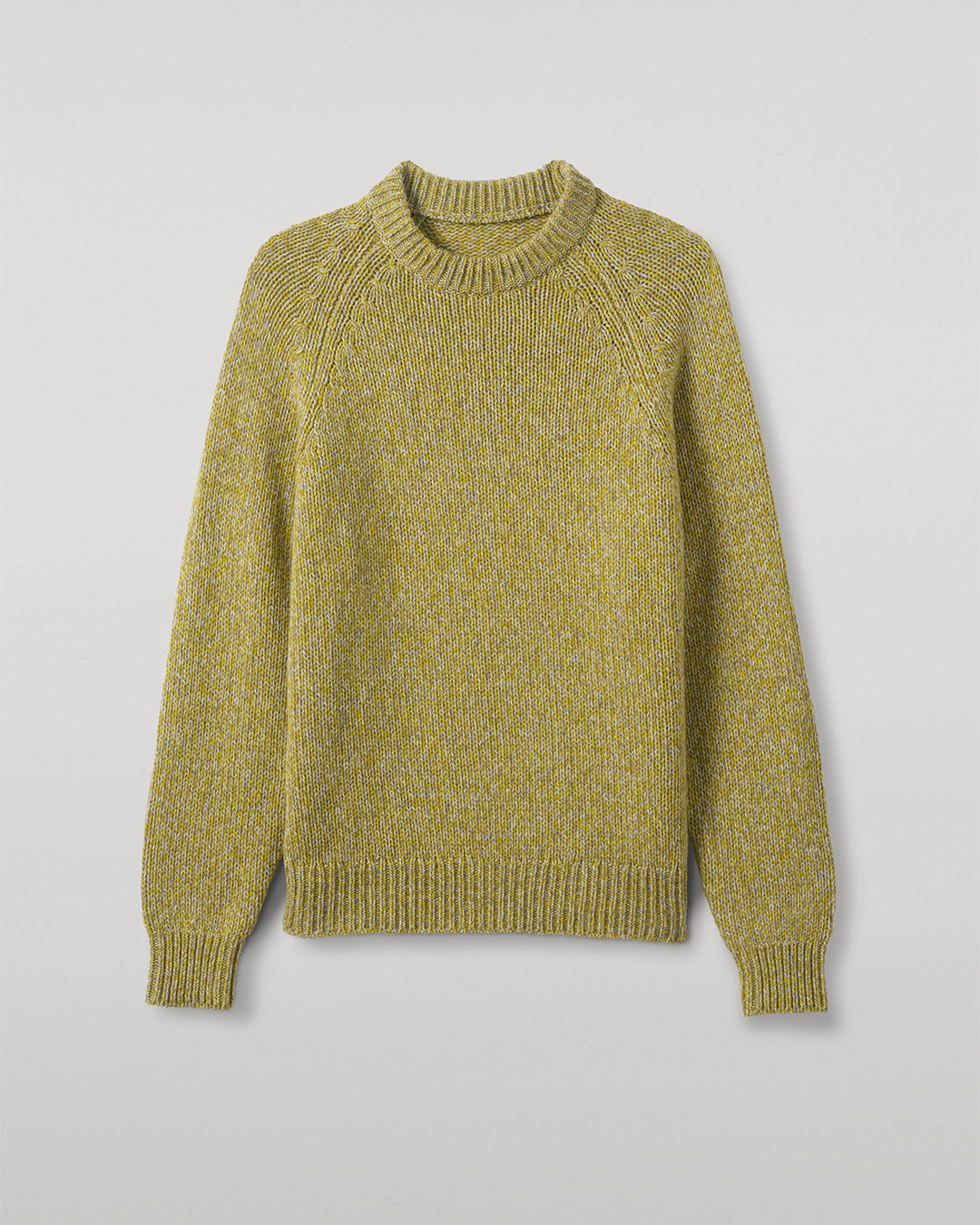 JOHNSTONS OF ELGIN MENS FYFE CREW SWEATER YELLOW 100% CASHMERE KAC05753006780