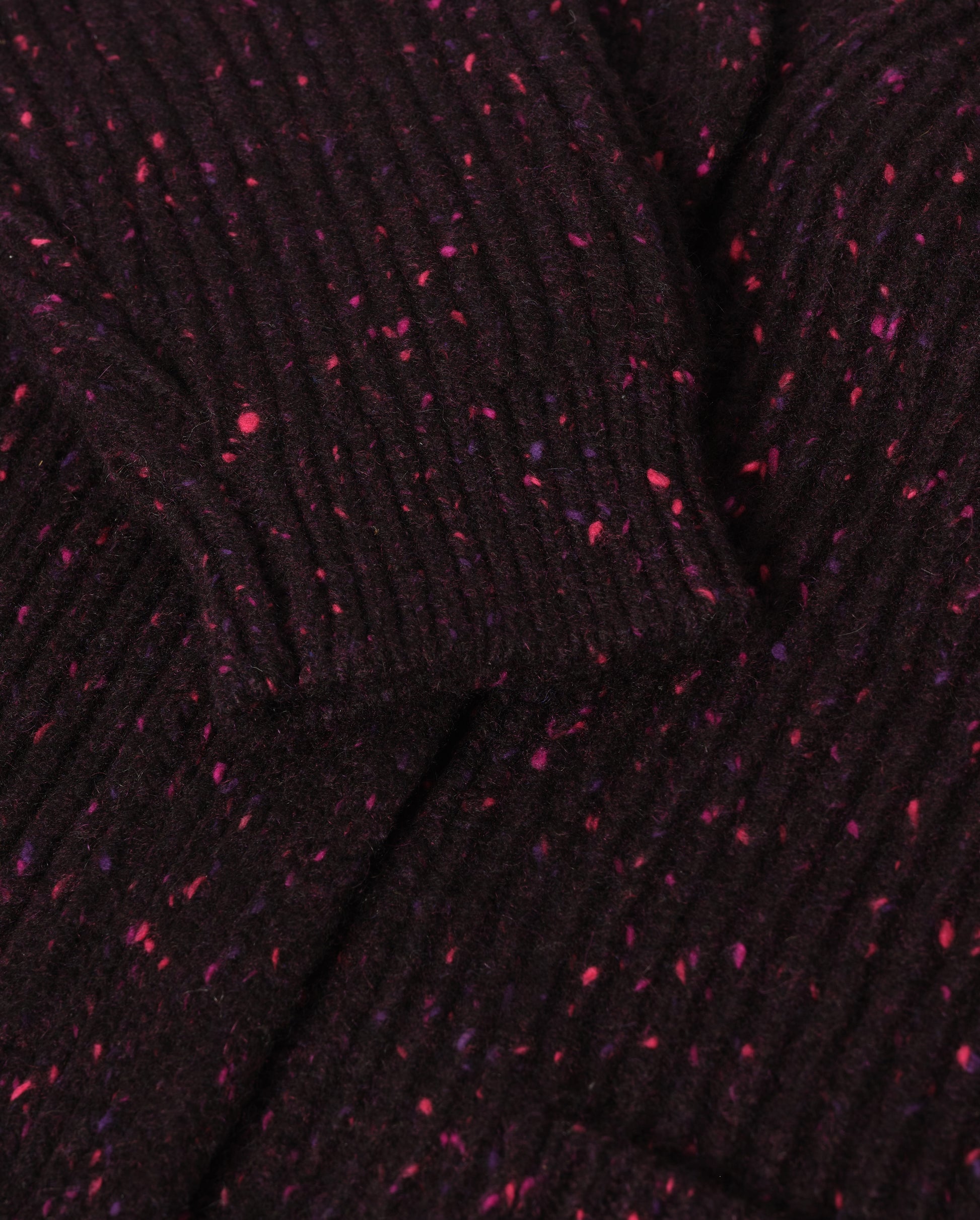 JOHNSTONS OF ELGIN NORAH CARDIGAN DONEGAL CASHMERE RIBBED CARDIGAN WITH POCKETS DARK PURPLE 100% CASHMERE KAC05992HD7360