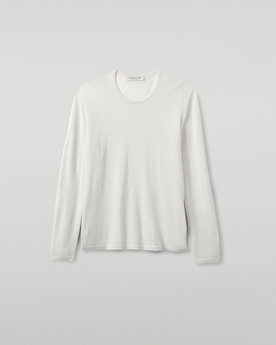 Johnstons of Elgin Women's Superfine Cashmere White Jumper KAI05318HA0327