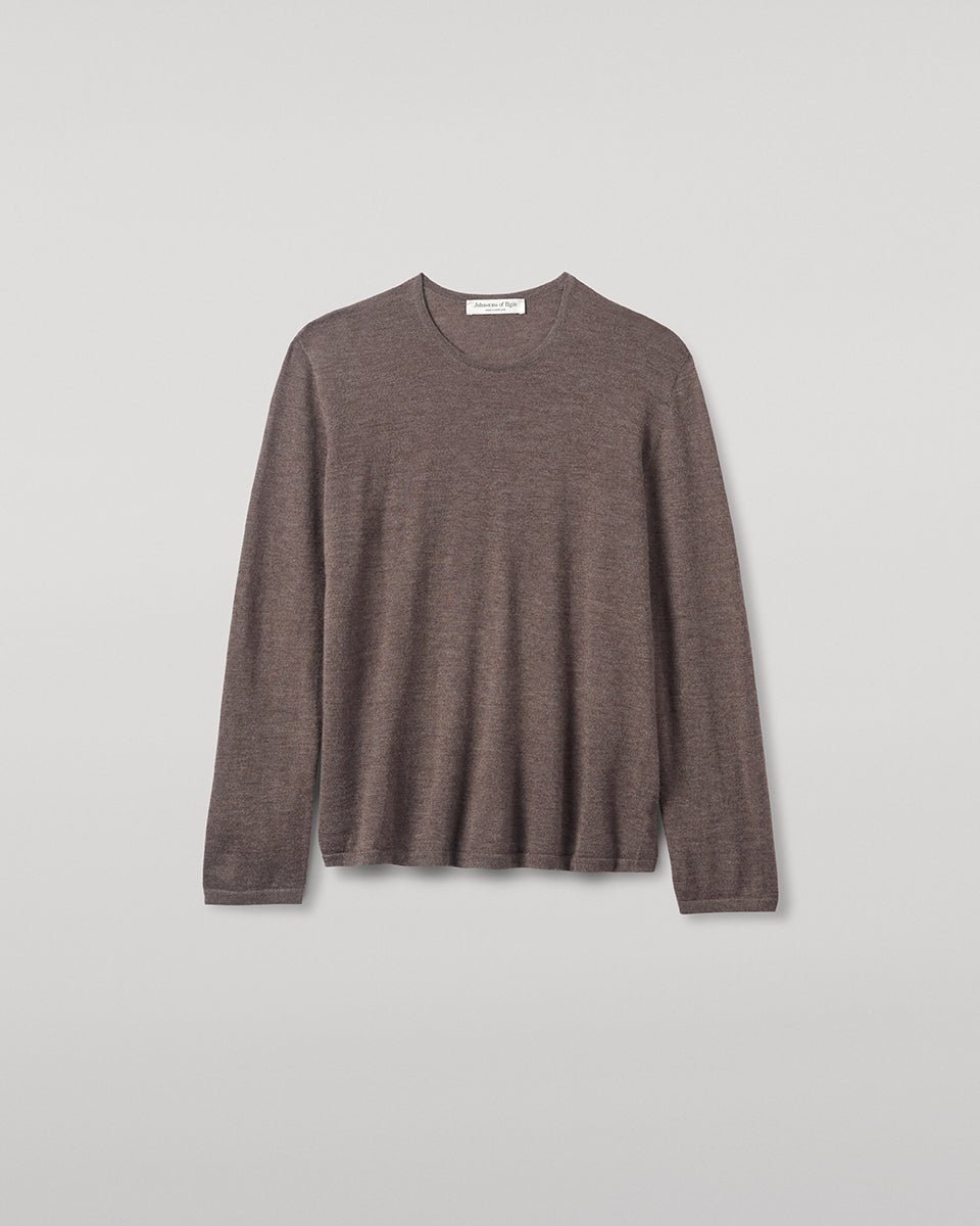 Johnstons of Elgin Women's Superfine Cashmere Brown Sweater KAI05318HB7092